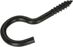Schroefhaken 30 Mm Zwart 5 Stuks |