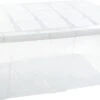1x Opslagbakken/organizers Met Deksel 60 Liter 63 X 46 X 32 Transparant/wit - Organizers/opbergbakken -Thuisopslag 1200x784 6