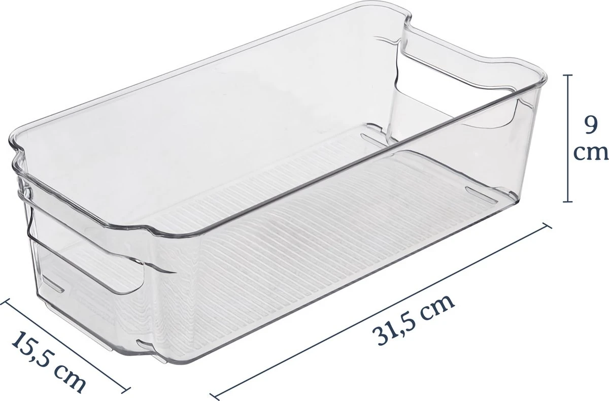 Koelkast Organizer (Set Van 4) - Small - Doorzichtig Keuken Bakjes - Keukenkastorganizers - Opbergbak / Bewaardoos / Opbergdoos / Lade / Schuiflade - Blikjes En Pakjes Houder - Fridge Organizer - Transparant Badkamer Opslag Bakje / Opbergen Bakjes 5 Koelkast Organizer (Set Van 4) - Small - Doorzichtig Keuken Bakjes - Keukenkastorganizers - Opbergbak / Bewaardoos / Opbergdoos / Lade / Schuiflade - Blikjes En Pakjes Houder - Fridge Organizer - Transparant Badkamer Opslag Bakje / Opbergen Bakjes - Afbeelding 3