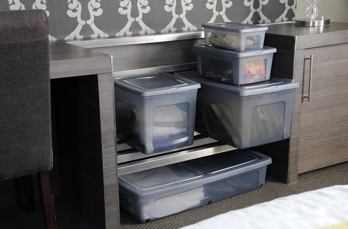 Iris Ohyama Modular Clearbox Opbergbox - 11L - Kunststof - Grijs - Set Van 3 4 Iris Ohyama Modular Clearbox Opbergbox - 11L - Kunststof - Grijs - Set Van 3 - Afbeelding 2