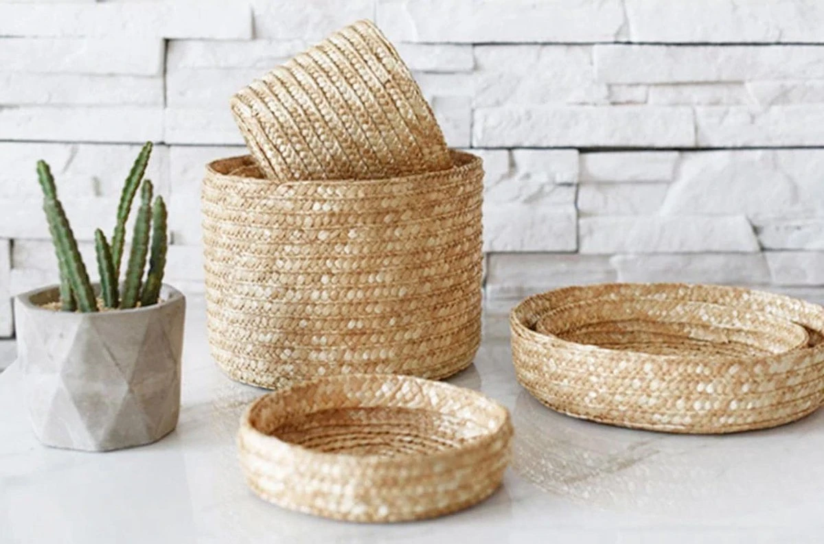 Opberg En Plantenmand Naturel Met Deksel | Set Van 2 Klein & Groot | Handgemaakt | Natuurlijke Mand / Opberg Mand | Planten Accessoires | Organizer 9 Opberg En Plantenmand Naturel Met Deksel | Set Van 2 Klein & Groot | Handgemaakt | Natuurlijke Mand / Opberg Mand | Planten Accessoires | Organizer - Afbeelding 7