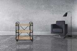 LIFA LIVING Industriële Bakkerskast - Serveerwagen Op Wielen - Opbergkast - Zwart - Metaal & Hout - 80 X 41 X 93 Cm -Thuisopslag 1200x799 72