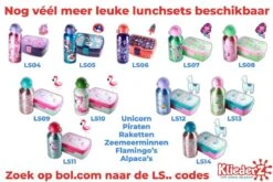 Unicorn Broodtrommel + PET Drinkfles Lichtblauw | Eenhoorn Lunchbox Set Voor Meisjes LS22 -Thuisopslag 1200x800 17