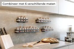 Noswo Kruidenrek Ophangbaar - Kruidenrek Voor Kruidenpotjes - Keukenrek Hangend - 50 Cm - Zwart -Thuisopslag 1200x800 46