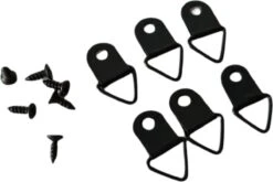 Merkloos Schilderij Haakjes - Fotolijst Haakjes - Ophanghaken - 10 Stuks - Zwart/Klein