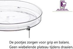 Draaiplateau Transparant ⌀ 27cm Lage Rand 4,5cm - Keuken Organisator - Kruiden Draaiplateau - Badkamer Organisator - Lazy Susan -Thuisopslag 1200x806 2