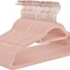 Set Van 30 Anti-Slip Kledinghangers - 30 Dunne Roze Kleerhangers / Kapstokken - Rose En Rosé-gouden Haken -Thuisopslag 1200x806 4