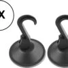 2x PD® - Zuignap Met Haak 3KG - Ophanghaken - Ophanghaakjes Zelfklevend - Haak Met Zuignap - Haak Zonder Te Boren - Zwart -Thuisopslag 1200x810 1