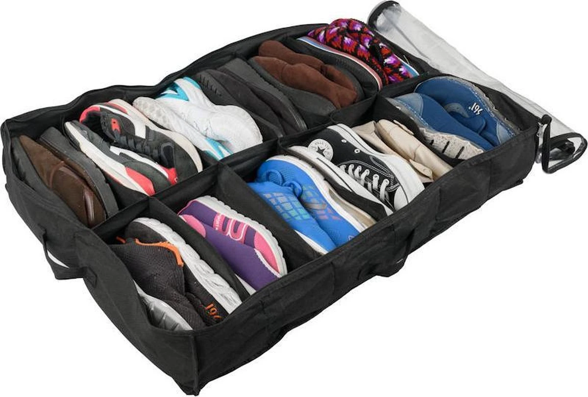 Merkloos Decopatent® Schoenen Organizer - 12 Paar Schoenen - Opberg Tas - Opbergzak Met Rits - Schoenen Opbergen Onder Bed Of In De Kast 9 Merkloos Decopatent® Schoenen Organizer - 12 Paar Schoenen - Opberg Tas - Opbergzak Met Rits - Schoenen Opbergen Onder Bed Of In De Kast - Afbeelding 7