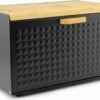 Luxe Broodtrommel Zwart Met Bamboe - Brood Bewaardoos - 36x21x21CM - Rechthoekig -Thuisopslag 1200x811