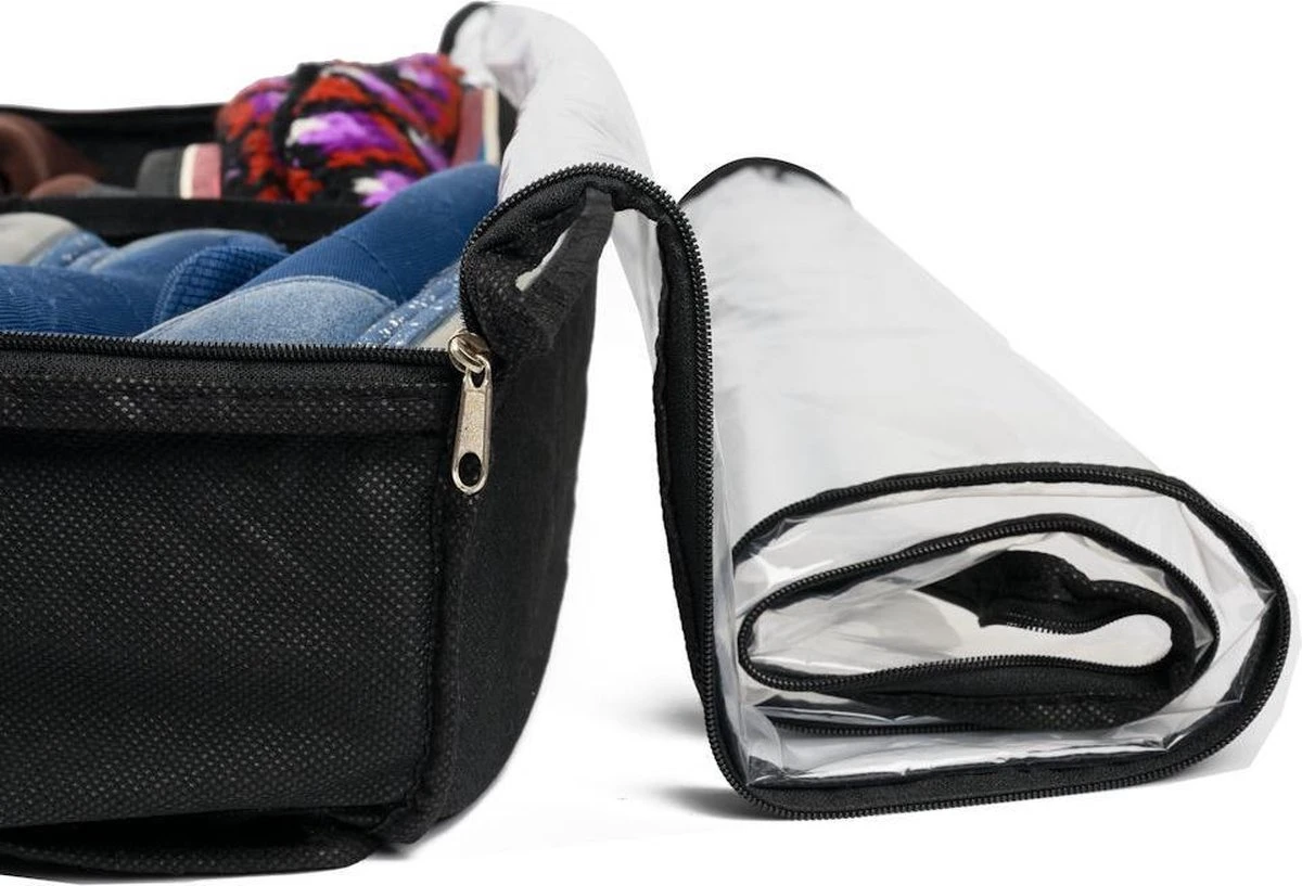 Merkloos Decopatent® Schoenen Organizer - 12 Paar Schoenen - Opberg Tas - Opbergzak Met Rits - Schoenen Opbergen Onder Bed Of In De Kast 12 Merkloos Decopatent® Schoenen Organizer - 12 Paar Schoenen - Opberg Tas - Opbergzak Met Rits - Schoenen Opbergen Onder Bed Of In De Kast - Afbeelding 10