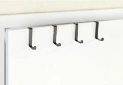 Wenko Deurhaken Opdek En Stompe Deur Zwart 4 Stuks - Zwart - Ophangen Zonder Boren -Thuisopslag 1200x824 4