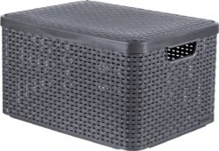 Curver Style Mand L - 30L - Antraciet Met Deksel 22 Curver Style Mand L - 30L - Antraciet Met Deksel -Thuisopslag 1200x825 6