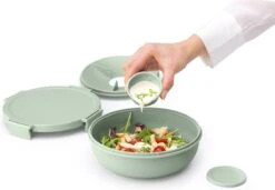 Brabantia Make & Take Salade Lunchbox - 1,3 L - Kunststof - Jade Green -Thuisopslag 1200x831 1