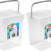 2x Stuks Opslagboxen/emmers Kunststof Met Deksel Transparant 5 Liter 20 X 17 X 23 Cm - Bewaarbak 2 2x Stuks Opslagboxen/emmers Kunststof Met Deksel Transparant 5 Liter 20 X 17 X 23 Cm - Bewaarbak -Thuisopslag 1200x831 8