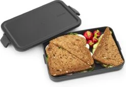 Brabantia Make & Take Lunchbox - Plat - Kunststof - Dark Grey -Thuisopslag 1200x833