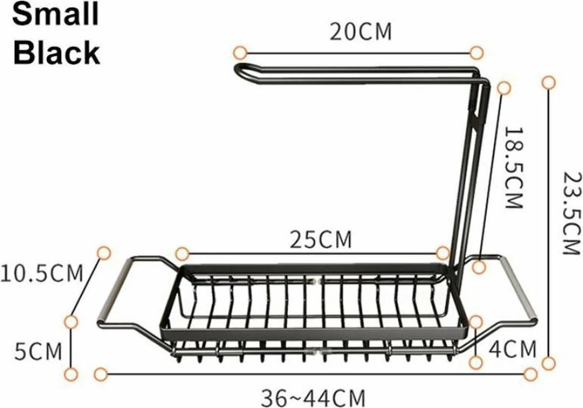 Merkloos Aanrecht Organizer - Keuken Organizer - Verstelbaar Druiprek - Kitchen Organizer - Gootsteen Organizer - Gootsteenorganisers - Spoelbak Organiser - Sponshouder - Vaatdoekhouder - Aanrecht Rek - Keuken Rek - Uitschuifbaar Van 36 Cm Tot 44 Cm 6 Merkloos Aanrecht Organizer - Keuken Organizer - Verstelbaar Druiprek - Kitchen Organizer - Gootsteen Organizer - Gootsteenorganisers - Spoelbak Organiser - Sponshouder - Vaatdoekhouder - Aanrecht Rek - Keuken Rek - Uitschuifbaar Van 36 Cm Tot 44 Cm - Afbeelding 4