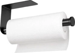 BOTC Keukenrolhouder - Zelfklevend - Keuken Accessoires - Keukenpapier Houder - RVS - Zwart