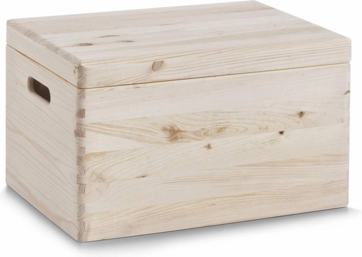 Zeller Present Houten Kist 40x30x23 Cm Met Deksel - Medium - Hoog - Met Deksel & Duurzaam 6 Zeller Present Houten Kist 40x30x23 Cm Met Deksel - Medium - Hoog - Met Deksel & Duurzaam - Afbeelding 4