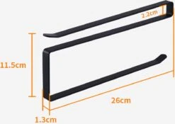 Merkloos Keukenrolhouder Hangend - Zelfklevend - Wandmodel - Zwart - Rollenhouder - Ophangen Zonder Boren -Thuisopslag 1200x852 4