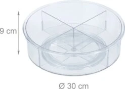 Relaxdays Koelkast Organizer - Draaiplateau - Ø: 30 Cm - Ijskast Opbergbak - Transparant 14 Relaxdays Koelkast Organizer - Draaiplateau - Ø: 30 Cm - Ijskast Opbergbak - Transparant -Thuisopslag 1200x856