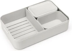 Brabantia Make & Take Bento Lunchbox Incl Bentobox - Large - Kunststof - Light Grey -Thuisopslag 1200x859 1