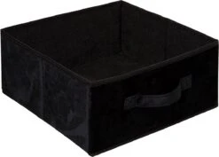 Five® Opvouwbare Zwarte Velvet Mand 31 X 31 X 31 Cm - Zwart - Opvouwbaar -Thuisopslag 1200x860 26