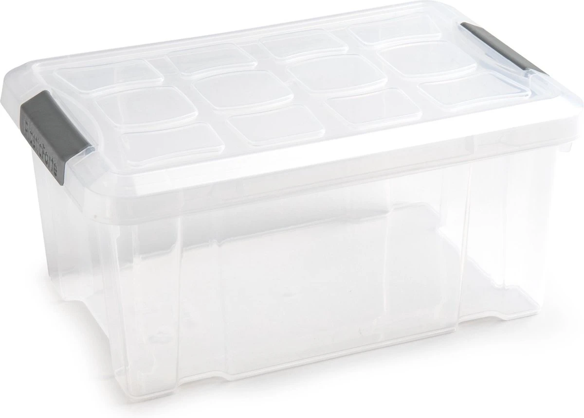 1x Stuks Opslagbakken/organizers Met Deksel 5 Liter 29 X 19 X 14 Cm Transparant - Opbergbakken 3 1x Stuks Opslagbakken/organizers Met Deksel 5 Liter 29 X 19 X 14 Cm Transparant - Opbergbakken