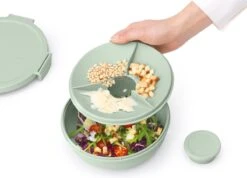 Brabantia Make & Take Salade Lunchbox - 1,3 L - Kunststof - Jade Green -Thuisopslag 1200x866