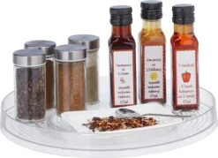 Relaxdays Draaiplateau Rond - 30 Cm - Draaischijf - Organizer Koelkast - Keuken Opberger