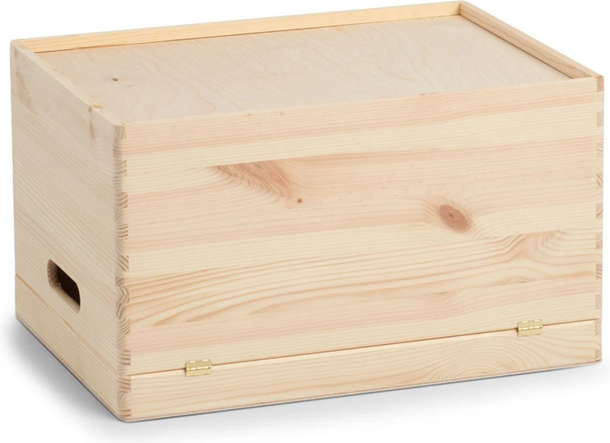 Zeller Present Houten Kist 40x30x23 Cm Met Deksel - Medium - Hoog - Met Deksel & Duurzaam 7 Zeller Present Houten Kist 40x30x23 Cm Met Deksel - Medium - Hoog - Met Deksel & Duurzaam - Afbeelding 5
