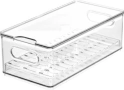 The Home Edit Koelkast Bak Met Lekbak - Transparant - Stapelbaar & Met Deksel -Thuisopslag 1200x874 6