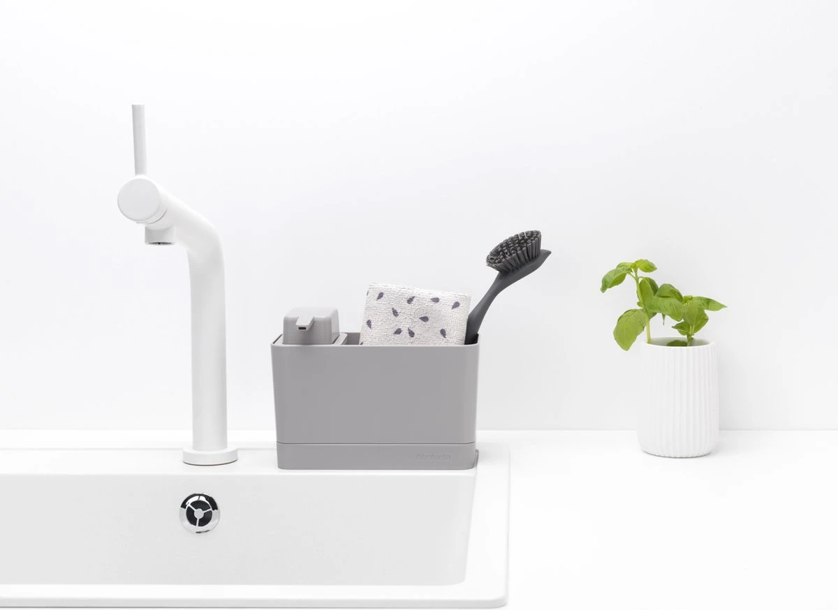 Brabantia SinkSide Aanrecht Organizer - Set 2-delig - Mid Grey 10 Brabantia SinkSide Aanrecht Organizer - Set 2-delig - Mid Grey - Afbeelding 8