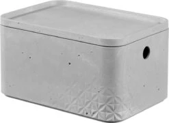 Curver Beton Opberbox + Deksel S - 3x8L - 3 Stuks - Lichtgrijs -Thuisopslag 1200x875 6