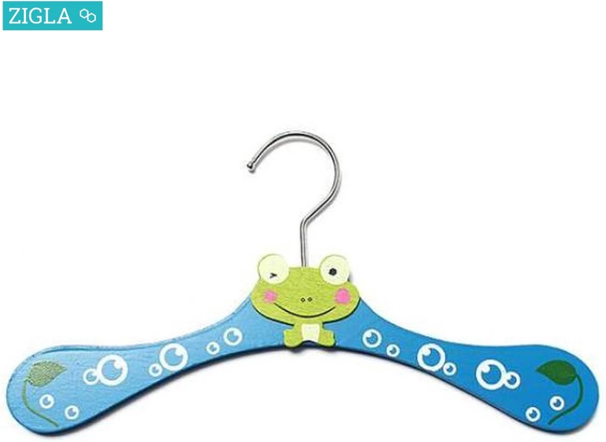 ZIGLA - Houten Kledinghangers Voor Kinderen En Baby's - Set Van 12 Stuks - Verschillende Kleuren/dieren - 28xh15 Cm 4 ZIGLA - Houten Kledinghangers Voor Kinderen En Baby's - Set Van 12 Stuks - Verschillende Kleuren/dieren - 28xh15 Cm - Afbeelding 2