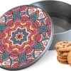 Koektrommel Mandala Hippie Rond - Bewaarblik 15x15x5 Cm -Thuisopslag 1200x878 4