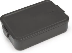 Brabantia Make & Take Bento Lunchbox Incl Bentobox - Large - Kunststof - Dark Grey -Thuisopslag 1200x886