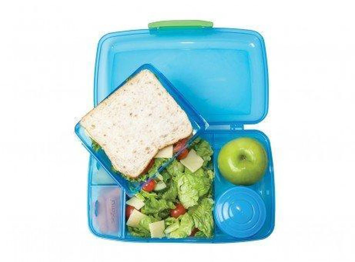 Sistema Bento Box 1.76L Met Boterhamlade - Doorzichtig/Paars 5 Sistema Bento Box 1.76L Met Boterhamlade - Doorzichtig/Paars - Afbeelding 3