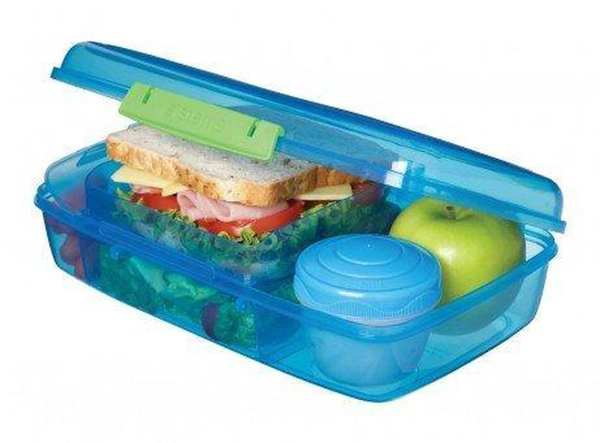 Sistema Bento Box 1.76L Met Boterhamlade - Doorzichtig/Paars 6 Sistema Bento Box 1.76L Met Boterhamlade - Doorzichtig/Paars - Afbeelding 4