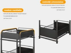 Melili Keukenrek Met Lade–Metaal Badkamer Rekje-Opbergrek – Gootsteen Organizer –Opbergplank-Aanrecht Organizer–Keukenkast Organizer–Badkamer Organizer–badkamer Opslag-Keuken Opslag–Bureau Organizer -Thuisopslag 1200x887 6