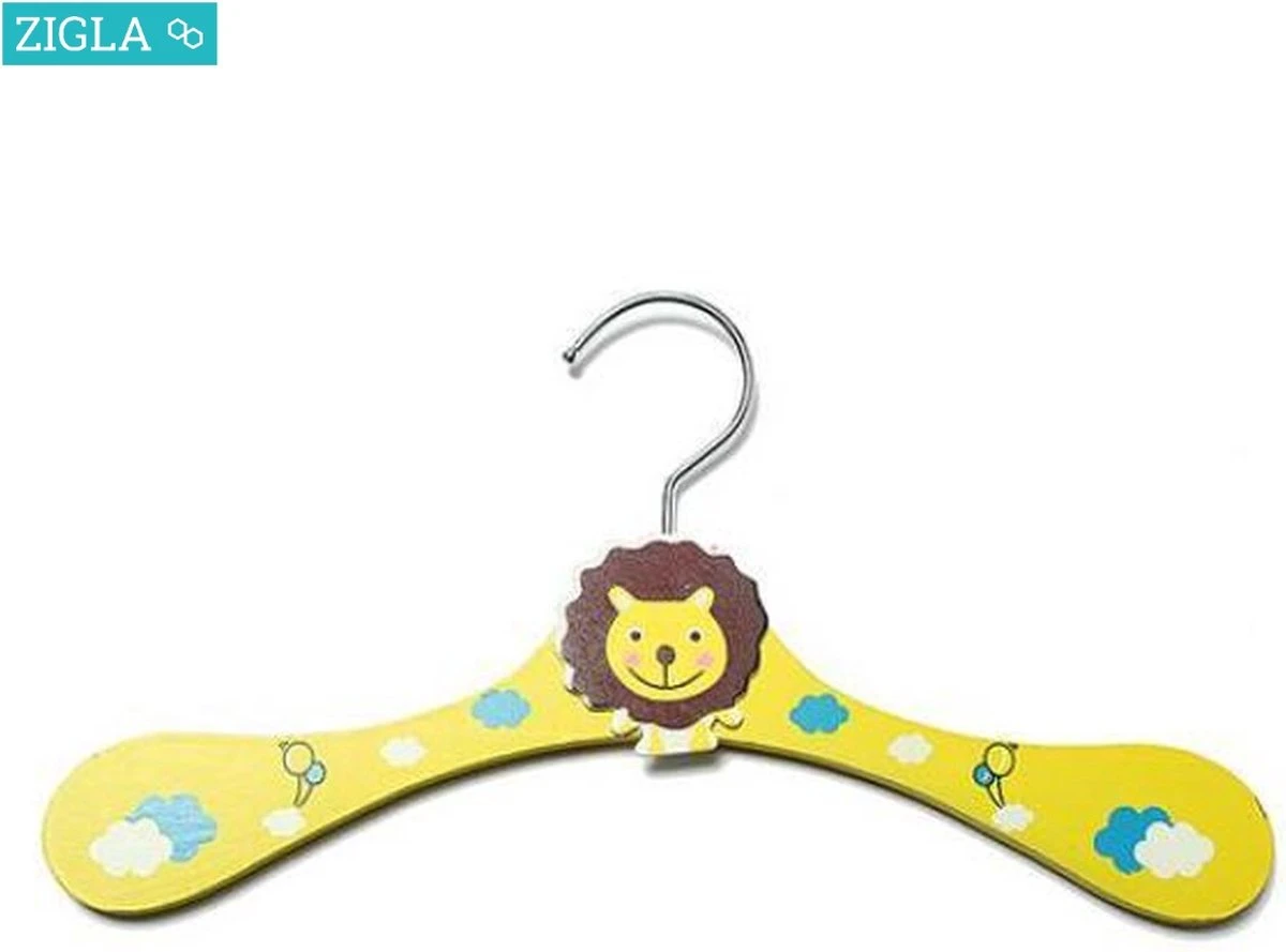 ZIGLA - Houten Kledinghangers Voor Kinderen En Baby's - Set Van 12 Stuks - Verschillende Kleuren/dieren - 28xh15 Cm 8 ZIGLA - Houten Kledinghangers Voor Kinderen En Baby's - Set Van 12 Stuks - Verschillende Kleuren/dieren - 28xh15 Cm - Afbeelding 6