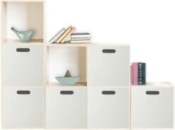 Five® Witte Opbergbox 31 X 31 X 31 Cm Hout - Wit -Thuisopslag 1200x890 8