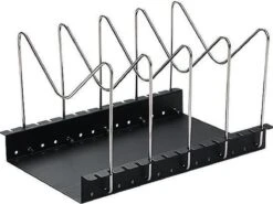 Merkloos RVS Pannenrek Verstelbaar- Pannenhouder -Dekselhouder -Keukenorganizer - Snijplankhouder- Zwart -Thuisopslag 1200x897 8