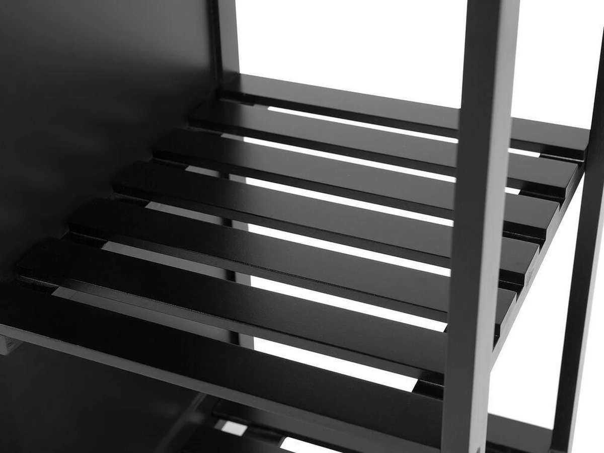 Beliani TRAPANI - Keukentrolley - Zwart - MDF 14 Beliani TRAPANI - Keukentrolley - Zwart - MDF - Afbeelding 12