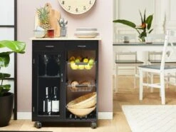 Beliani BOVES - Keukentrolley - Zwart - MDF 24 Beliani BOVES - Keukentrolley - Zwart - MDF -Thuisopslag 1200x900 106