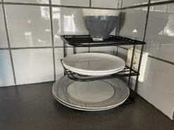 3BMT - Hoekkastrek - 3 Laags Bordenrek - Serviesorganizer - Zwart -Thuisopslag 1200x900 113