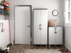 Keter Gear Multipurpose Hoge Kast - 3 Halve Planken - 68x39x182 Cm - Zwart/Grijs -Thuisopslag 1200x900 115