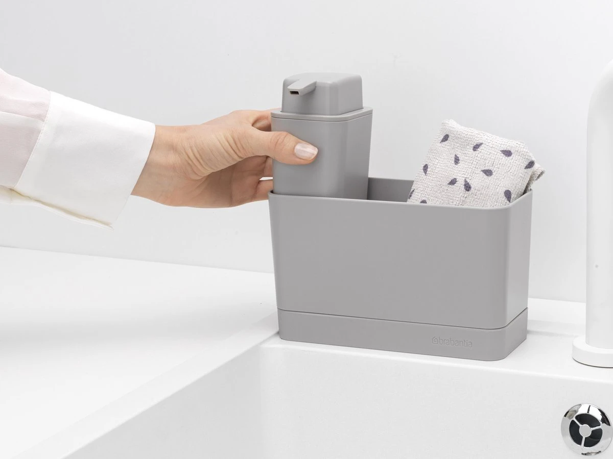 Brabantia SinkSide Aanrecht Organizer - Set 2-delig - Mid Grey 11 Brabantia SinkSide Aanrecht Organizer - Set 2-delig - Mid Grey - Afbeelding 9