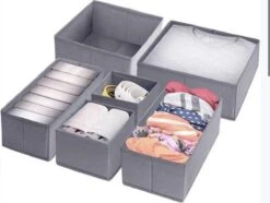 Merkloos FBC - Lade Organizer - Lade Verdeler - Lade Bakjes - Lade Indeling - Lade Opbergsysteem - Lade Organizer Kledingkast - Lade Organizer Badkamer - Lade Organizer Keuken - Lade Organizer Bureau - Grijs - 6 Stuks -Thuisopslag 1200x902 1