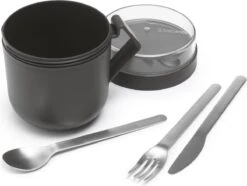 Brabantia Make & Take Soepbeker - 0,6 L - Kunststof - Dark Grey -Thuisopslag 1200x902